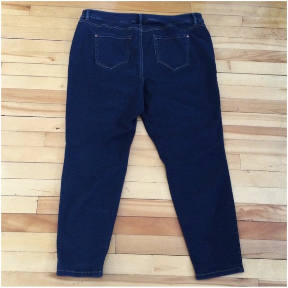 INC DENIM Mid-Rise Skinny Jeans - Plus Size 20W - Dark Wash - Picture 8 of 13